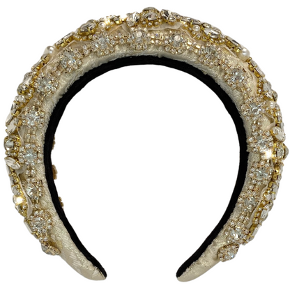 Alice Special Edition All Over Golden Crystal & Pearl Headband