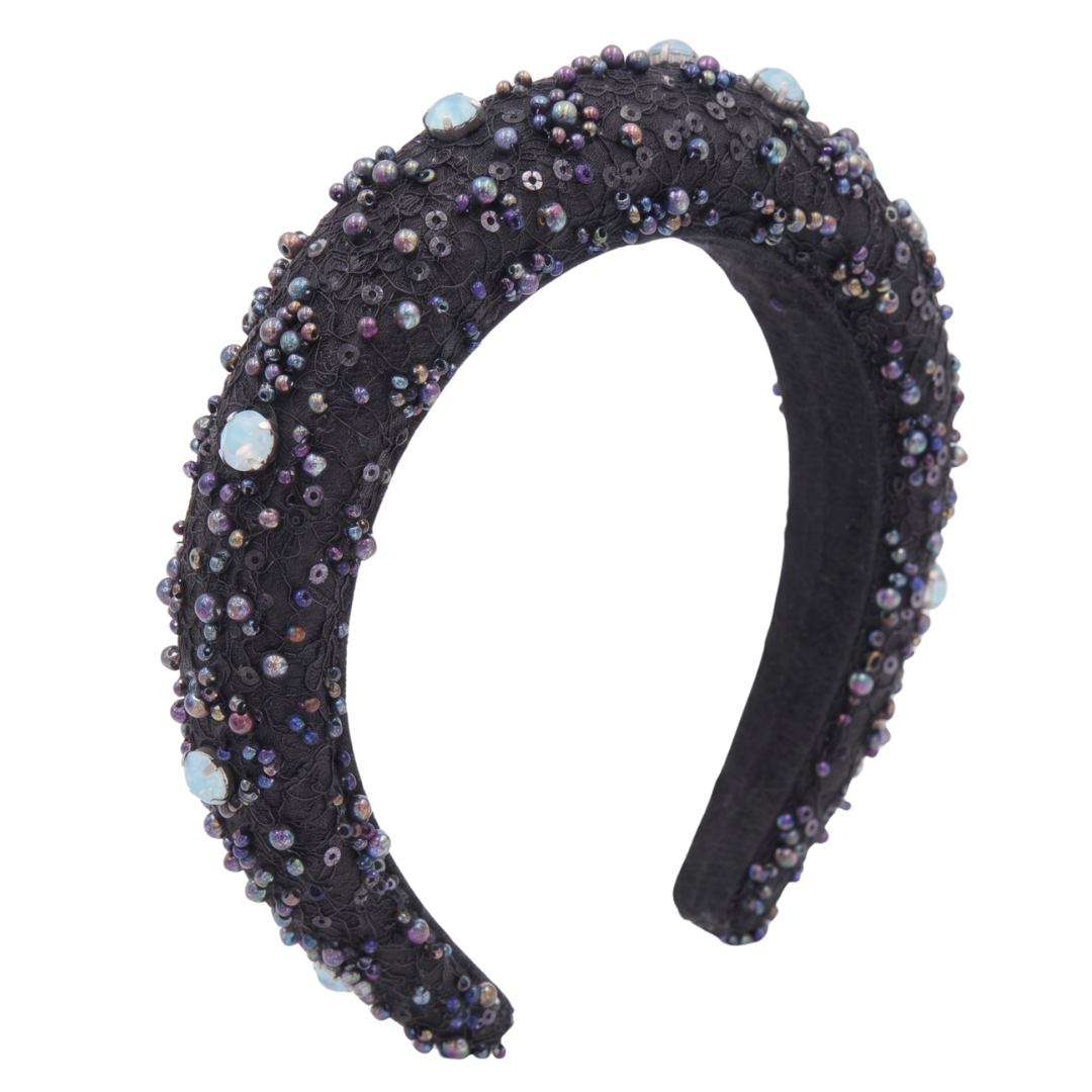 Colette Noir Crystal Headband