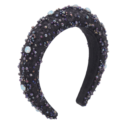 Colette Noir Crystal Headband