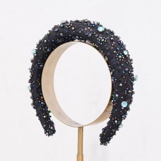 Colette Noir Crystal Headband