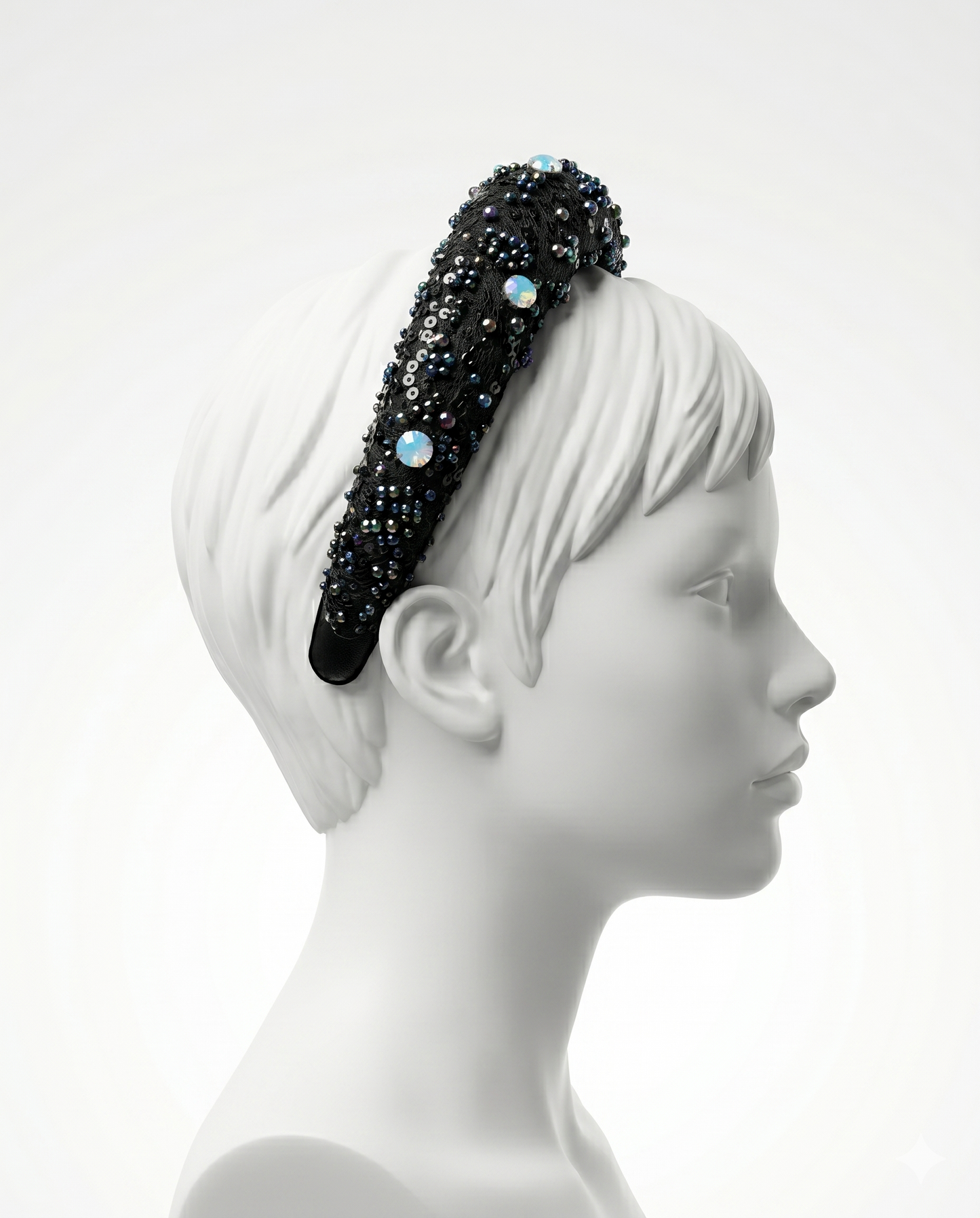 Colette Noir Crystal Headband