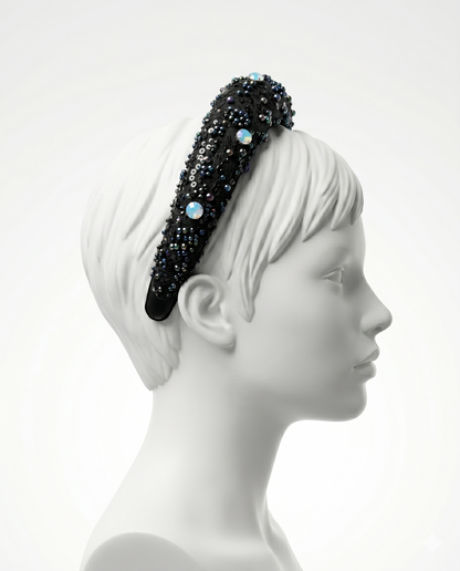 Colette Noir Crystal Headband