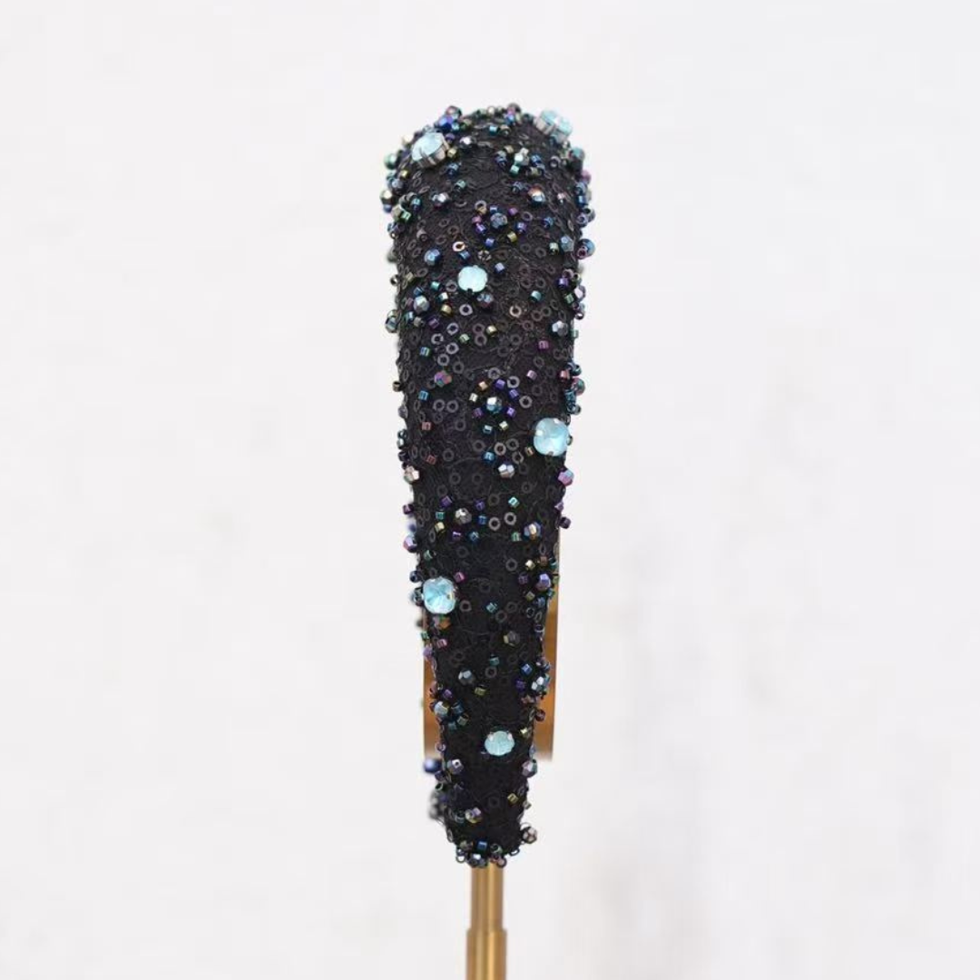 Colette Noir Crystal Headband