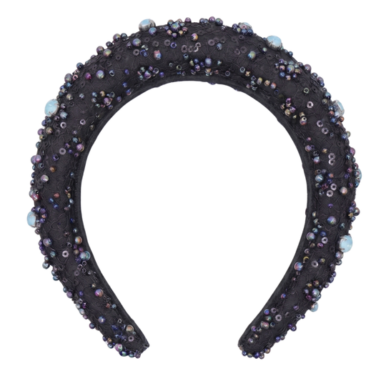 Colette Noir Crystal Headband