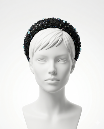 Colette Noir Crystal Headband
